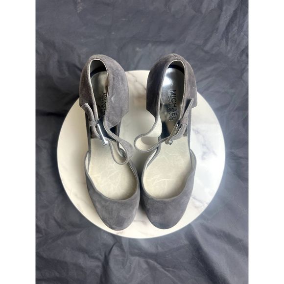 Michael Michael Kors Haven Ankle Strap Dark Slate Suede Platform SZ 10M:NWOT - Picture 8 of 16